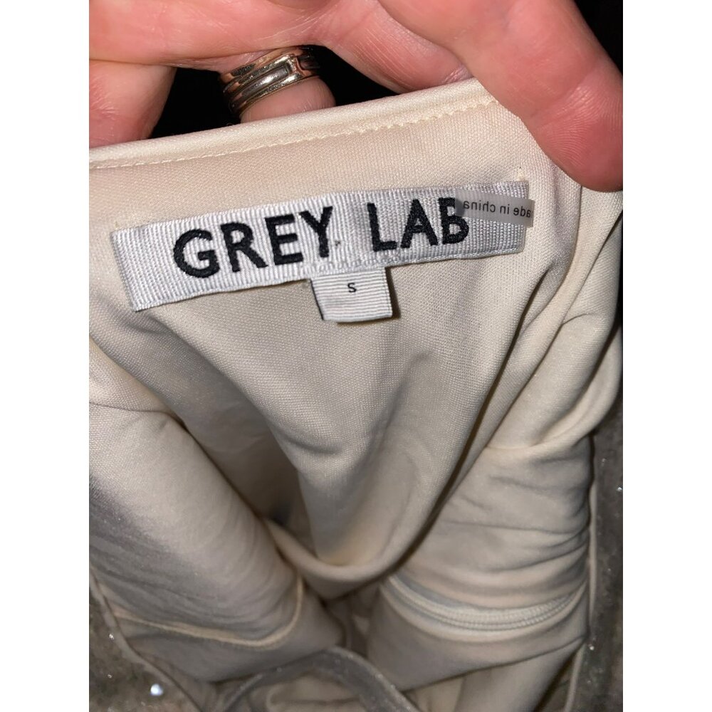 Grey Lab Sequin Open Back Top Size Small - image 5